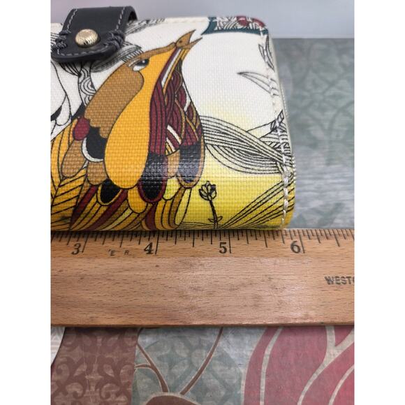 Sakroots Zip Around Coated Canvas Wristlet Wallet Peace Print Birds New W Tags - Picture 4 of 11
